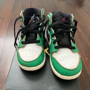 Nike Air Jordan 1 High OG (TD) Lucky Green and White